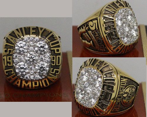1990 NHL Championship Rings Edmonton Oilers Stanley Cup Ring - Click Image to Close